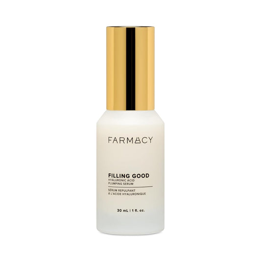 Farmacy Hyaluronic Acid Serum for Face - Filling Good Face Serum with Vegan Collagen Peptides - Helps Smooth Fine Lines + Wrinkles - Hydrating, Plumping + Anti Aging Skin Care (30ml)