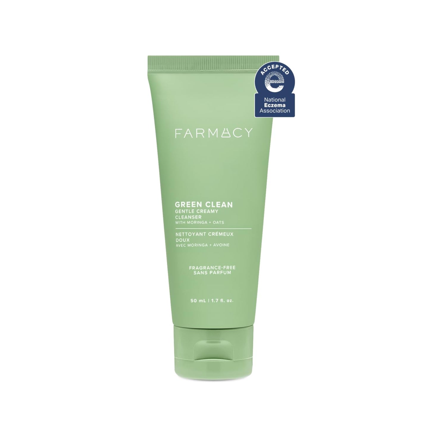 Farmacy Foaming Face Wash for Oily Skin - Whipped Greens Oil-Free Gentle Facial Cleanser + Exfoliator - Infused with Green Clay to Remove Impurities, Control Oil + Maintain Skin Hydration (150ml)