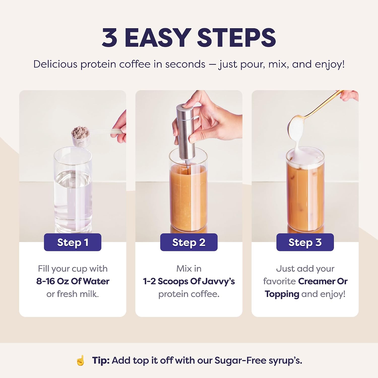 Javvy Protein Iced Coffee - Premium Whey Protein & Iced Coffees, 100% Natural Cold Brew, Zero Artificial Flavors & Sweeteners, 80mg Caffeine, No Added Sugar, 20 Servings, White Choc Mocha Discontinued