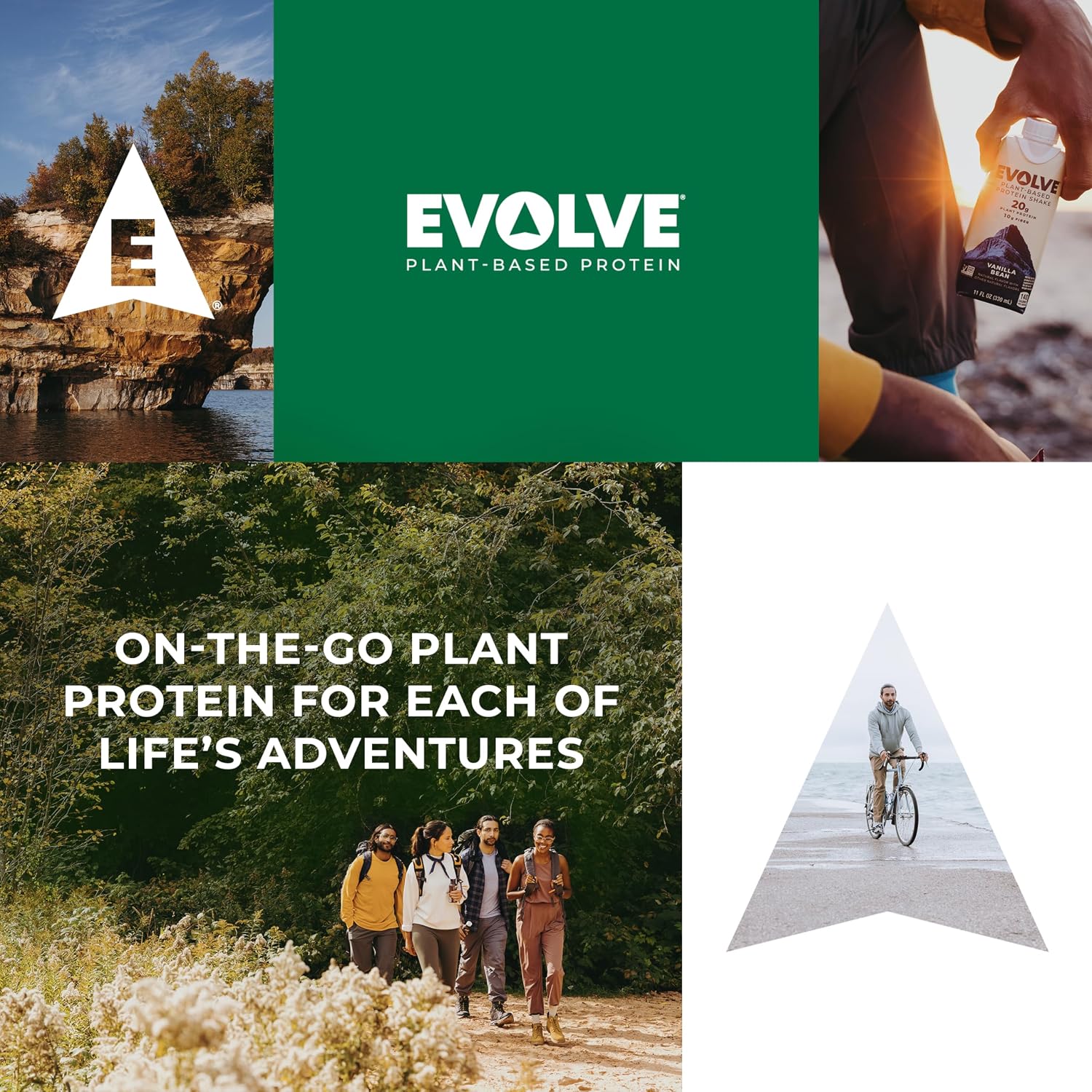 Evolve Plant Based Protein Shake,Vanilla Bean,20g Vegan Protein,Dairy Free,No Artificial Sweeteners,Non-GMO,10g Fiber,11 Fl Oz (Formula May Vary),(Pack of 24)